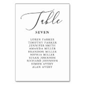 Numéro De Table Calligraphie simple Mariage rustique (Par défaut)