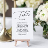 Numéro De Table Calligraphie simple Mariage rustique