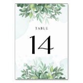 Numéro De Table Calligraphie simple végétation rustique (Dos)