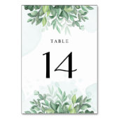 Numéro De Table Calligraphie simple végétation rustique (Par défaut)