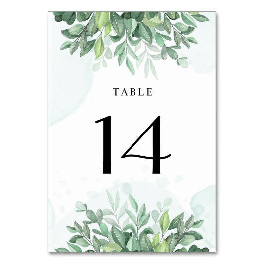 Numéro De Table Calligraphie simple végétation rustique (Par défaut)