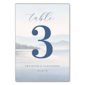 Numéro De Table Calm Blue Mountain Landscape (Dos)