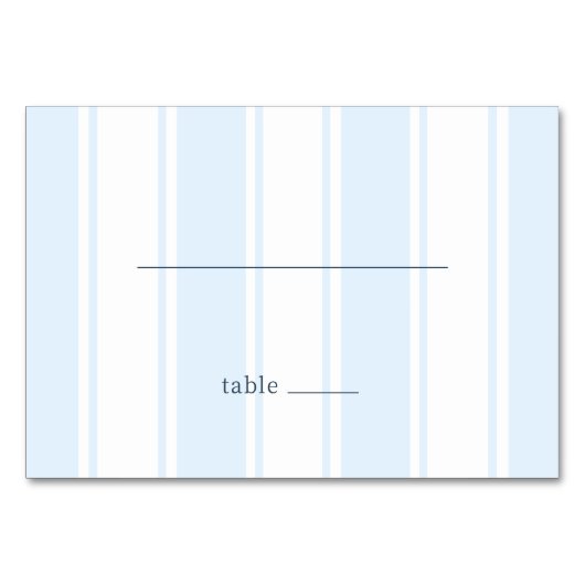 Numéro De Table Calm Blue Stripes (Devant)