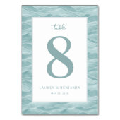 Numéro De Table Calm Teal Wave Number 8 (Dos)