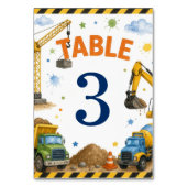 Numéro De Table Camion d'anniversaire de construction Fête d'anniv (Par défaut)