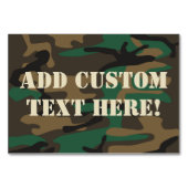 Numéro De Table Camouflage militaire Brown vert (Dos)
