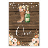 Numéro De Table Campagne Boots Occidentaux et Bannière Bubly (Dos)