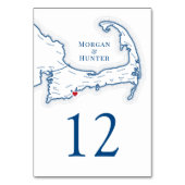 Numéro De Table Cape Cod Destination Wedding (Dos)