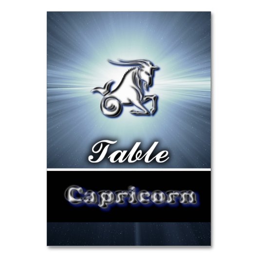 Numéro De Table Capricorne (Dos)