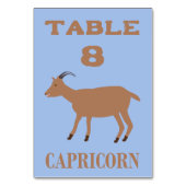 Numéro De Table Capricorne étoile signe chèvre personnalisée (Dos)