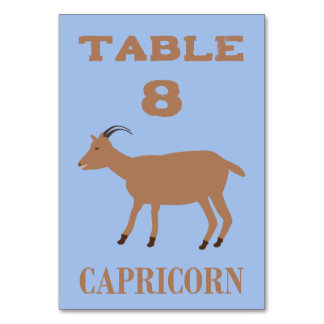 Numéro De Table Capricorne étoile signe chèvre personnalisée