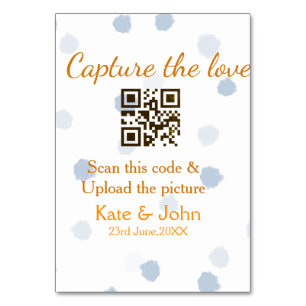 Numéro De Table Capturer l'amour ajoutez QR scan téléverser image