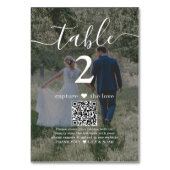 Numéro De Table Capturez le Mariage photo Love QR Code Dark 2 (Par défaut)