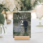 Numéro De Table Capturez le Mariage photo Love QR Code Dark 2<br><div class="desc">Ajoutez une touche de finition personnalisée aux décorations de la réception de mariage avec des cartes personnalisées de photo et de numéro de table QR Code. Les images et tout le texte sont simples à customiser, et peuvent être différents ou les mêmes à l'avant et à l'arrière. Si vous préférez,...</div>
