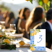Numéro De Table Carrelage méditerranéen Citrons Italie unique