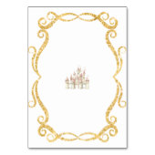 Numéro de table Carrosse Citrouille Rose Princesse (Dos)