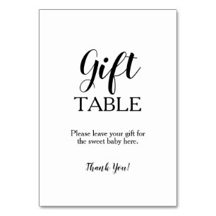 Numéro De Table Carte-cadeau Simple Black Calligraphy