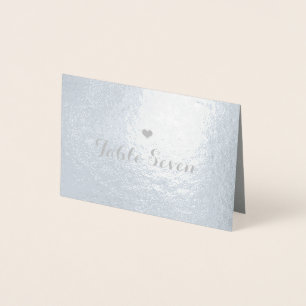 Numéro de table Carte de petite place coeur Argent