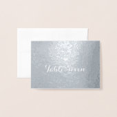 Numéro de table Carte de petite place coeur Argent (Devant avec enveloppe)