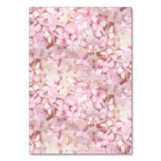 Numéro de table Carte de place Pink Hydrangeas Gol (Dos)