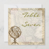 Numéro de table carte vintage (Dos)