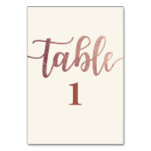 Numéro De Table carton de table élégant pailleté rose gold (Dos)