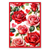 Numéro De Table Carton de table Roses et Cœurs de style rétro (Par défaut)