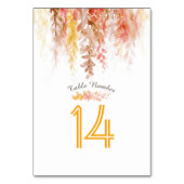 Numéro De Table Cascade de la vigne orange de couleur marron (Par défaut)