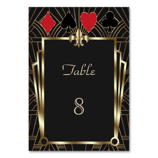 Numéro De Table Casino Royale Poker 40e fête d'anniversaire (Dos)