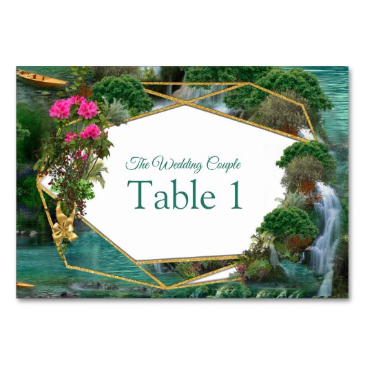 Numéro De Table Célébration au lac Magical Imaginaire (Devant)