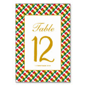 Numéro De Table Célébration de mariage au GHANA Banquet (Dos)