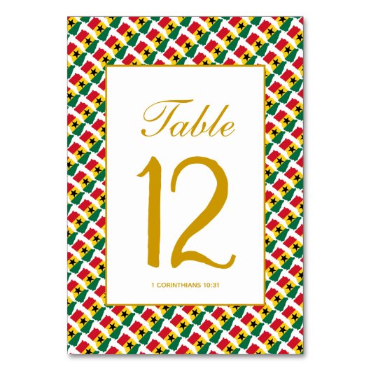Numéro De Table Célébration de mariage au GHANA Banquet (Par défaut)