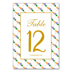 Numéro De Table Célébration de mariage Banquet INDIA