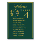 Numéro De Table Celebration Golf Wedding Seating 10 Guest Names (Par défaut)