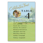 Numéro De Table Celebration Golf Wedding Seating 10 Guest Names (Dos)
