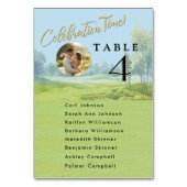 Numéro De Table Celebration Golf Wedding Seating 8 Guest Names (Par défaut)
