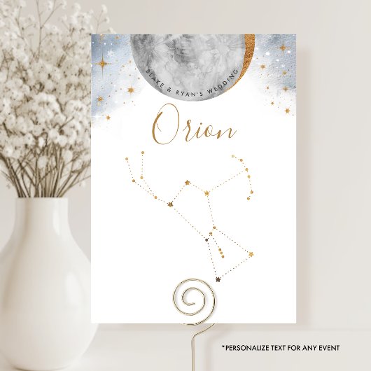 Numéro de Table Céleste, Constellation d'Orion