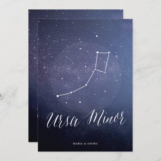 Numéro de table céleste de la constellation Ursa M (Devant / Derrière)