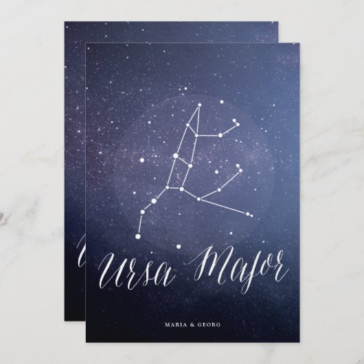 Numéro de table céleste de la constellation Ursa M (Devant / Derrière)