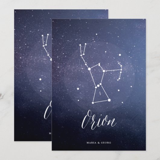 Numéro de table céleste de l'étoile de constellati (Devant / Derrière)