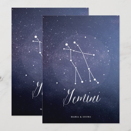 Numéro de table céleste de l'étoile de la constell (Devant / Derrière)