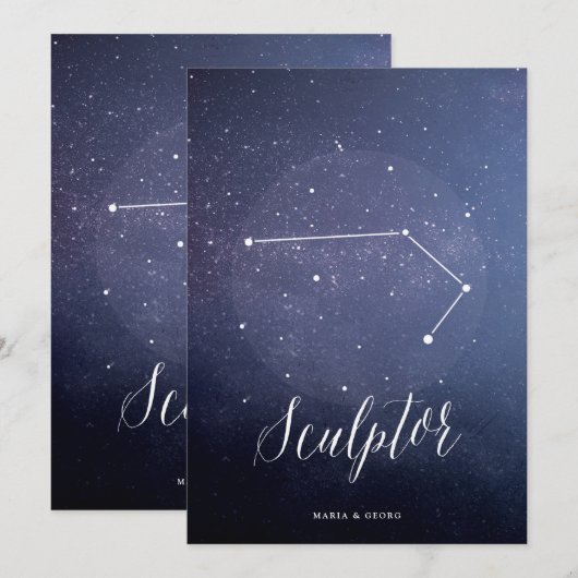 Numéro de table céleste de l'étoile de la constell (Devant / Derrière)