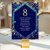 Numéro De Table Céleste étoile nuit bleu mariage