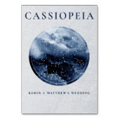 Numéro De Table Céleste, toute Constellation Bleu et Argent (Dos)