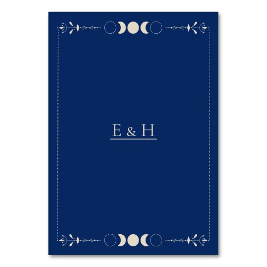 Numéro De Table Celestial sun moon cosmic ethereal wedding (Dos)