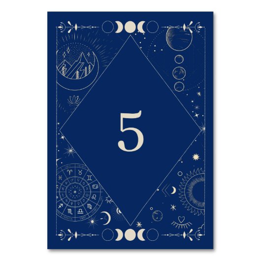 Numéro De Table Celestial sun moon cosmic ethereal wedding  (Par défaut)