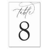 Numéro De Table Cendres noires + blanches | Script simple et éléga (Par défaut)