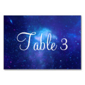 Numéro De Table Centre céleste galactique Voie lactée bleu aqua (Devant)