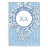 Numéro De Table Céramique Lace Bleu clair (Dos)