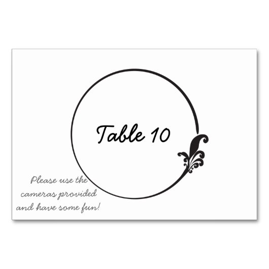 Numéro De Table Cercle de Fleur-de-Lis (Dos)